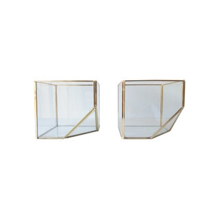 Square Glass Terrarium - A Pair For Sale
