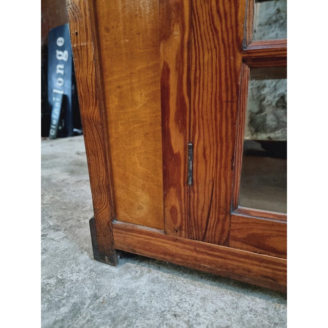 Antique Belgian Display Cabinet in Pine, 1920s For Sale - Image 6 of 16