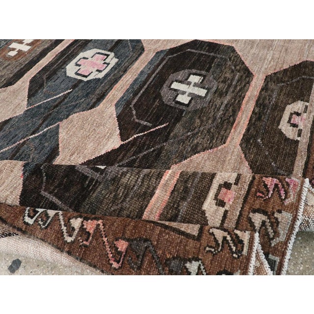 Galerie Shabab Collection Mid-20th Century Turkish Anatolian Wide Gallery Runner For Sale - Image 9 of 10