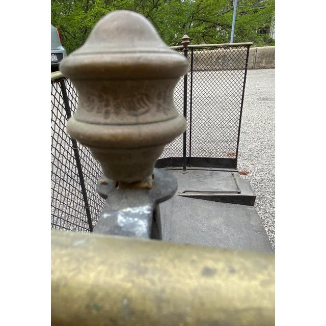 Early 19th Century Early 19th Century Brass and Metal Nursery Fireplace Fender For Sale - Image 5 of 6