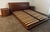 Vintage Dania Cherry Wood California King Sleigh Bed With Nightstands For Sale - Image 4 of 6