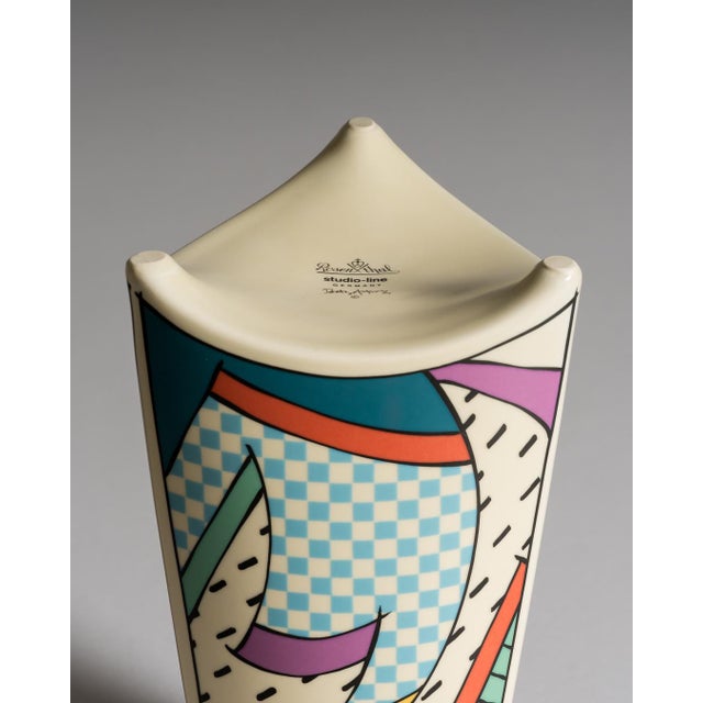 Flash Porcelain Vase Duo and Ashtray by Dorothy Hafner for Rosenthal, 1980s, Set of 3 For Sale - Image 10 of 15