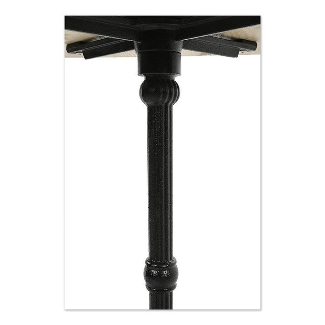 Square Bistro Table in Wood & Cast Iron For Sale - Image 5 of 8