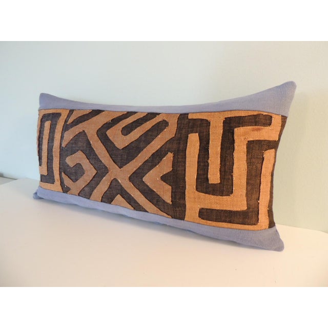 African Vintage African Long Bolster Decorative Pillow 13 X 25 For Sale - Image 3 of 5