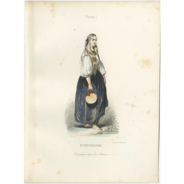 Russian Traditional Costumes and Trades, 1850, Engraving For Sale - Image 3 of 15
