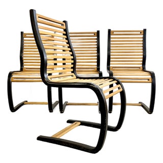 Scandinavian Modern Terje Hope for Westnofa Set of 4 Dining Chairs For Sale