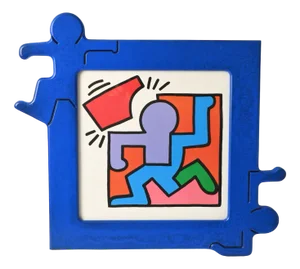 After Keith Haring, Figurative Composition, 1990s, Print, Framed