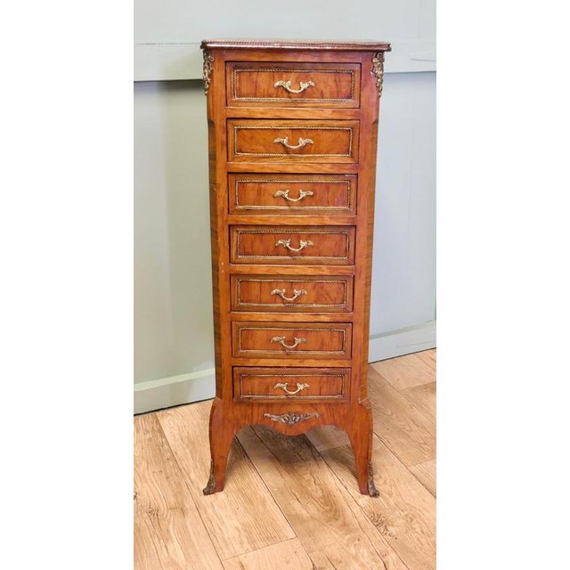 French LouisXV style Tall Chest of Drawers, Side Cabinet The Chest, known as a 7 day chest, it has 7 drawers, one for each...