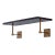Billy Black/Aged Brass Wall Shelf, 36" Wide For Sale