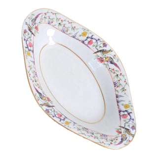 Antique Old Abbey Limoges Birds of Paradise Serving Dish For Sale