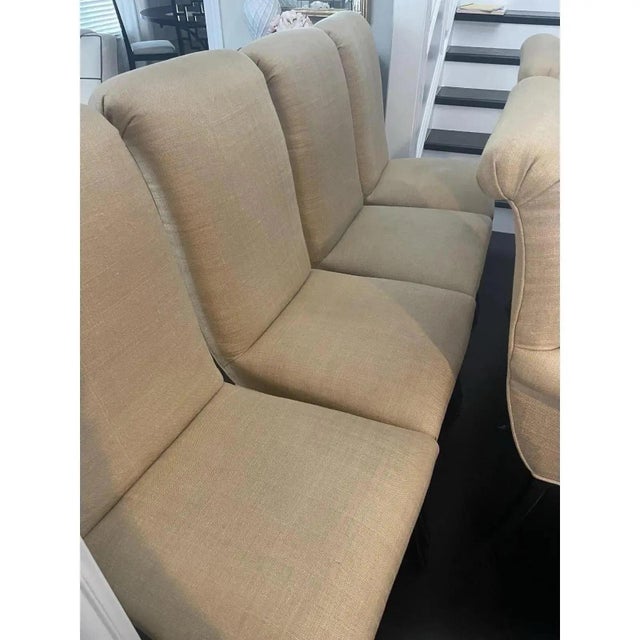 Wood Vintage Upholstered Dining Chairs by Bernhardt - Set of 6 For Sale - Image 7 of 9