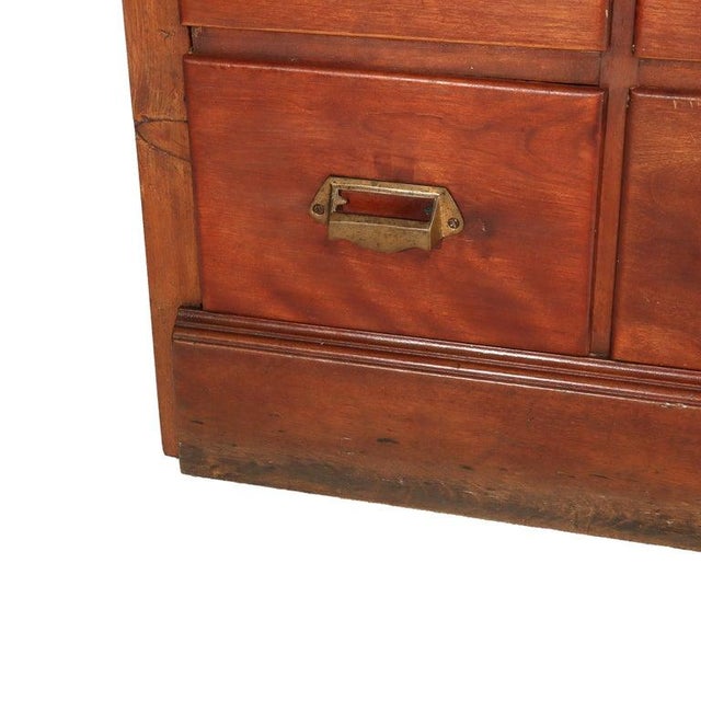 Mid 19th Century Antique Cherry 18-Drawer Apothecary Cabinet Circa 1850 For Sale - Image 5 of 16