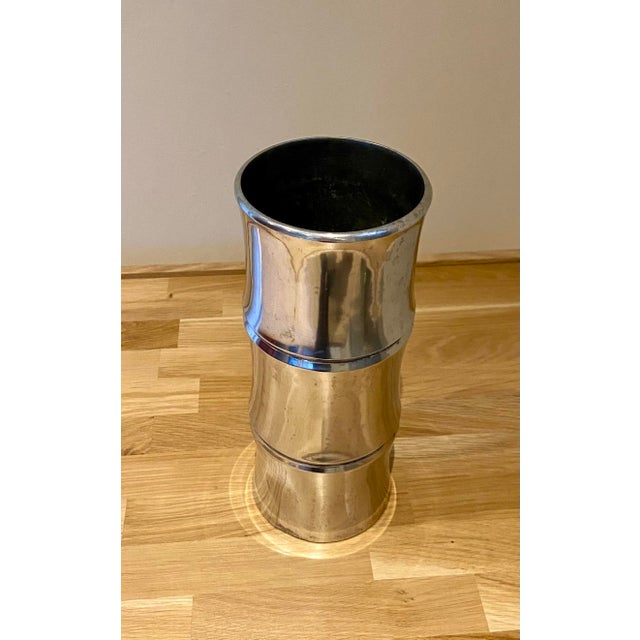 Mid-Century Modern Italian Sculptural Aluminium Vase, 1960s For Sale - Image 4 of 8