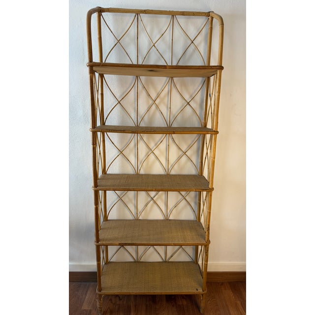 Rattan Shelf, France, 1960s For Sale - Image 6 of 9
