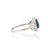 14k White Gold 1.22 Carat Blue Sapphire & Diamond Statement Halo Ring Size 9 For Sale In New York - Image 6 of 16