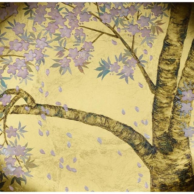 This handcrafted decorative plate, titled “Night Cherry Blossom,” is made by skilled artisans in Ishikawa Prefecture,...