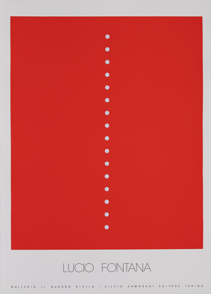 Lucio Fontana, Concetto Spaziale Rosso, Screen Print