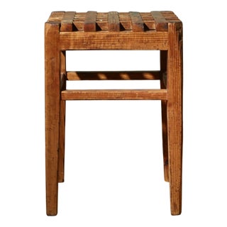 Mid-Century Modern Oak Stool by René Gabriel, France, 1950s For Sale