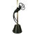 1950s Mid-Century Brass & Steel "Lovebird" Sculptral Table Lamp by Rembrandt , Pair For Sale - Image 5 of 5