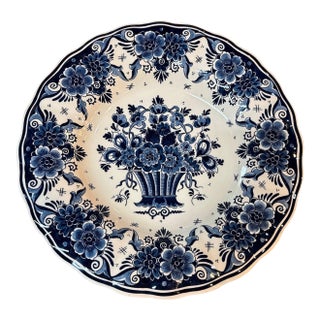 1950s Royal Delft Hand Painted Platter For Sale