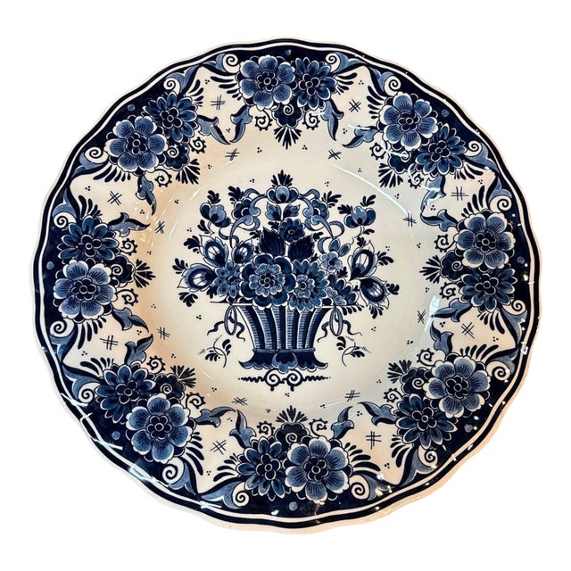 1950s Royal Delft Hand Painted Platter For Sale