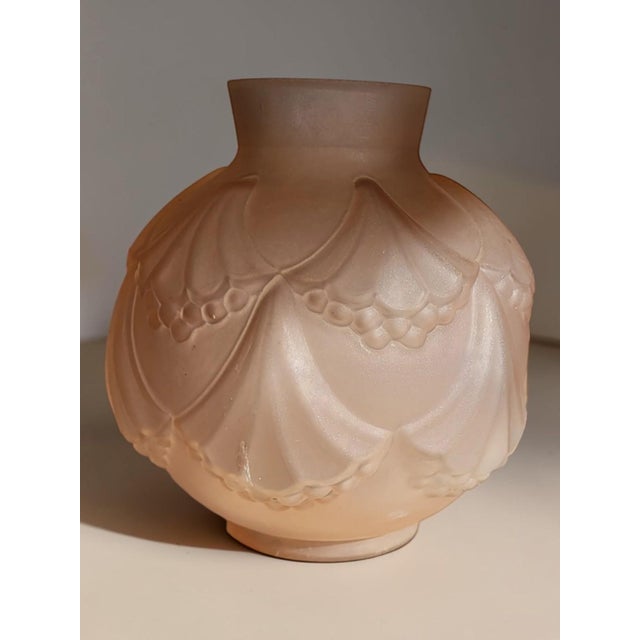 Glass Art Deco Glass Vase, 1930 For Sale - Image 7 of 9