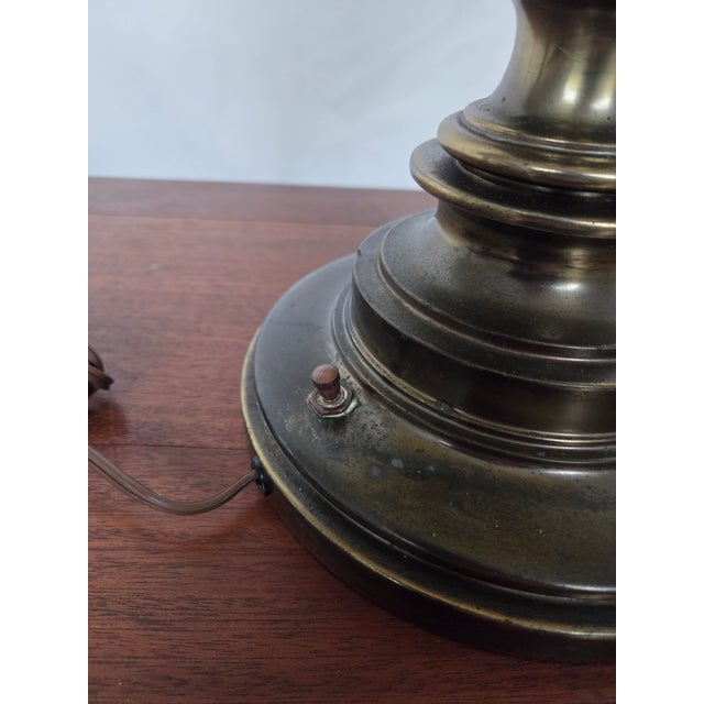 Brass 1960s Neoclassical Revival Brass Stiffel Baluster Table Lamp For Sale - Image 8 of 10