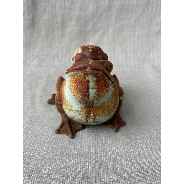Vintage Cast Iron Frog Doorstop Garden Ornament For Sale - Image 12 of 12