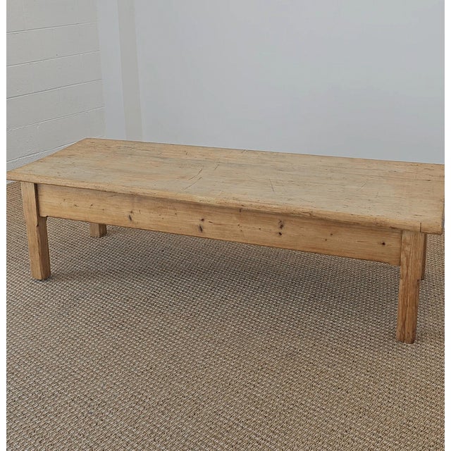 Early 20th Century Antique English Pine Coffee Table - Circa 1910 For Sale - Image 5 of 8
