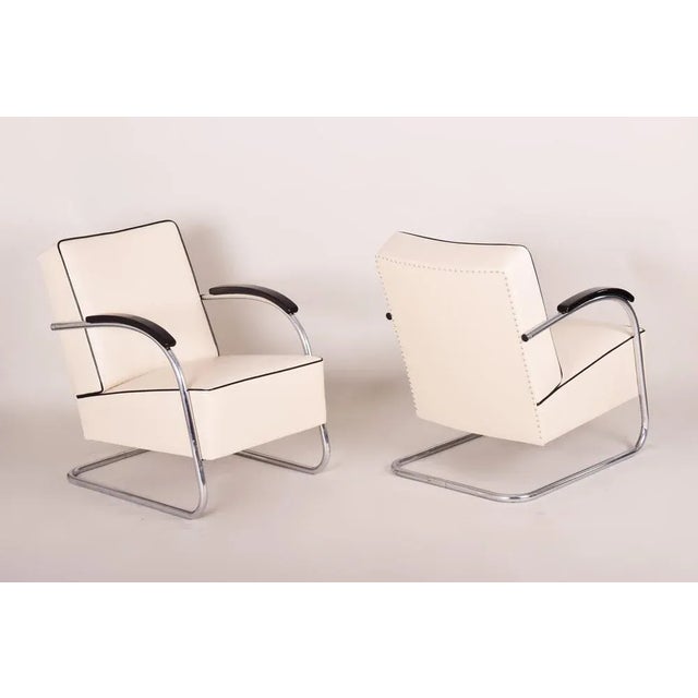 Bauhaus Set of Vintage Bauhaus Armchairs from Mücke Melder, 1930s For Sale - Image 3 of 8