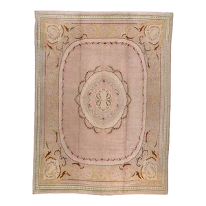 1920s Antique French Savonnerie Area Rug 10’9″ X 13’8″