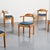 Set of six armchairs produced by Vamdrup Stolefabrik in Denmark around 1970. Made of solid pine, they rest on a base of...