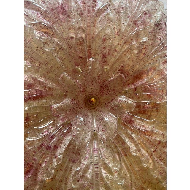 Pink Blossom Ceiling Light in Murano Glass, 1980s For Sale - Image 4 of 11