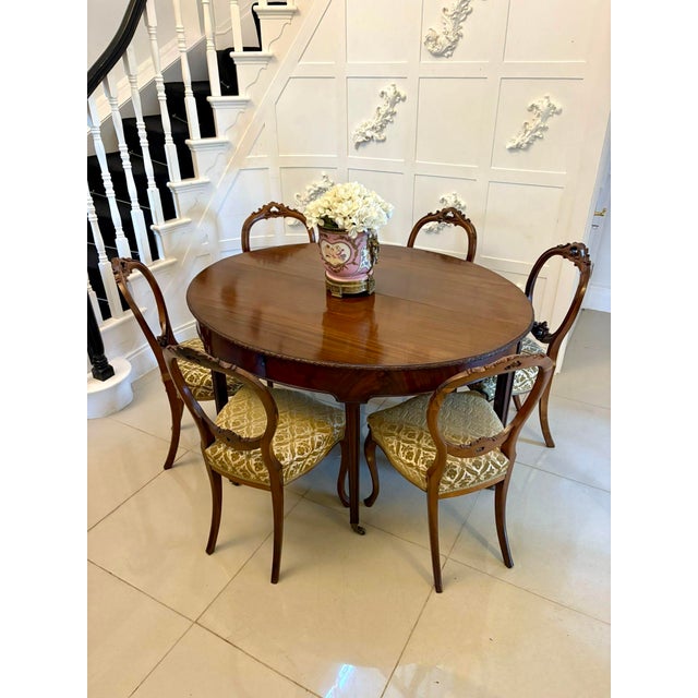 Mid 19th Century Large Antique Victorian Mahogany Demi Lune Console Tables, 1850s, Set of 2 For Sale - Image 5 of 17