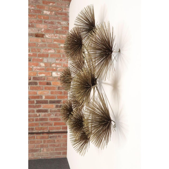 Large Brutalist "Pom Pom" Brass Wall Sculture by Curtis Jere Signed and Dated For Sale - Image 9 of 18