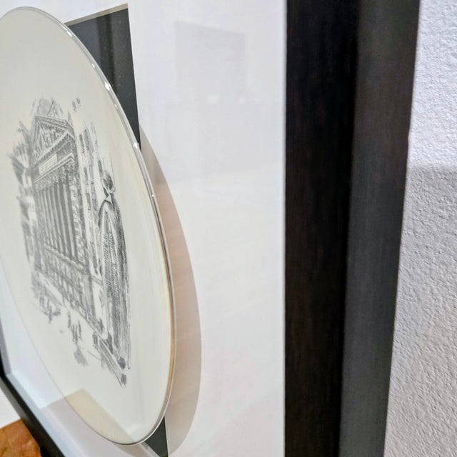 Framed Lenox “Home of the New York Stock Exchange” Plate – Delaware Fund Series For Sale In Dallas - Image 6 of 13