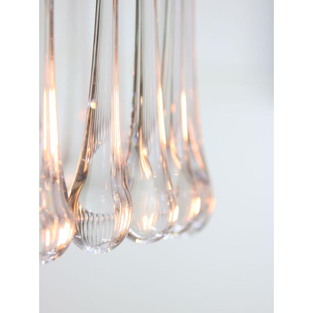 Silver Mid-Century Italian Crystal Teardrop Chandelier, 1960s For Sale - Image 8 of 17
