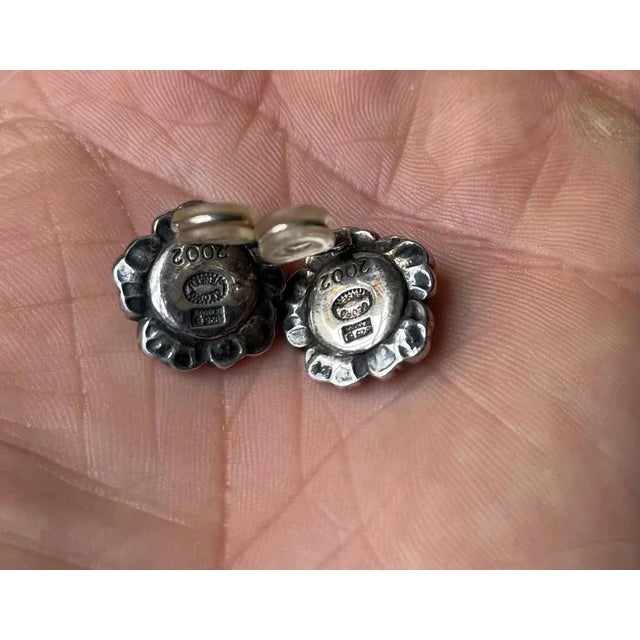 Sterling Silver Earrings from Georg Jensen, 2000s, Set of 2 For Sale - Image 3 of 5