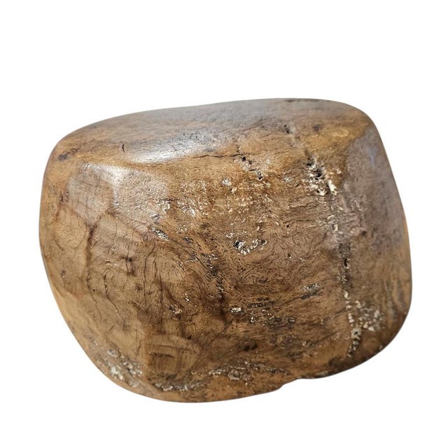 Hand-Hewn Carved Wooden Burl Bowl For Sale - Image 13 of 18