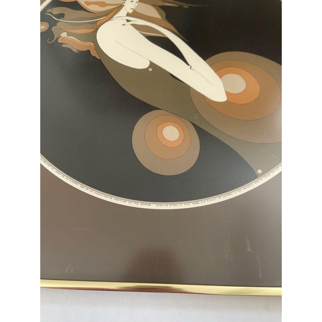 Brown 1975 Vintage Signed and Framed John Luke Eastman Lithograph Print of Woman, Abstract Figurative For Sale - Image 8 of 8