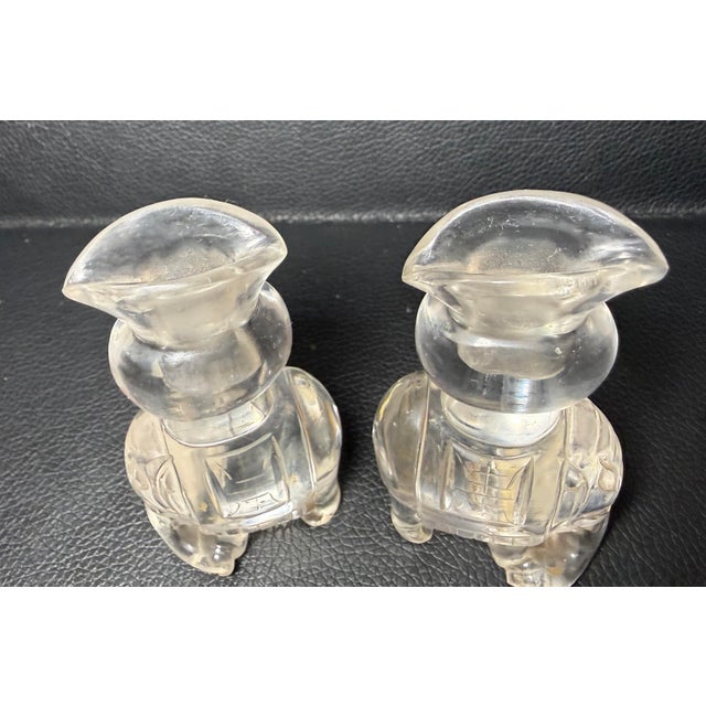 1930s Pair of Antique Hand Carved Chinese Elephant Rock Crystal Stone Sculpture Vase For Sale - Image 5 of 12
