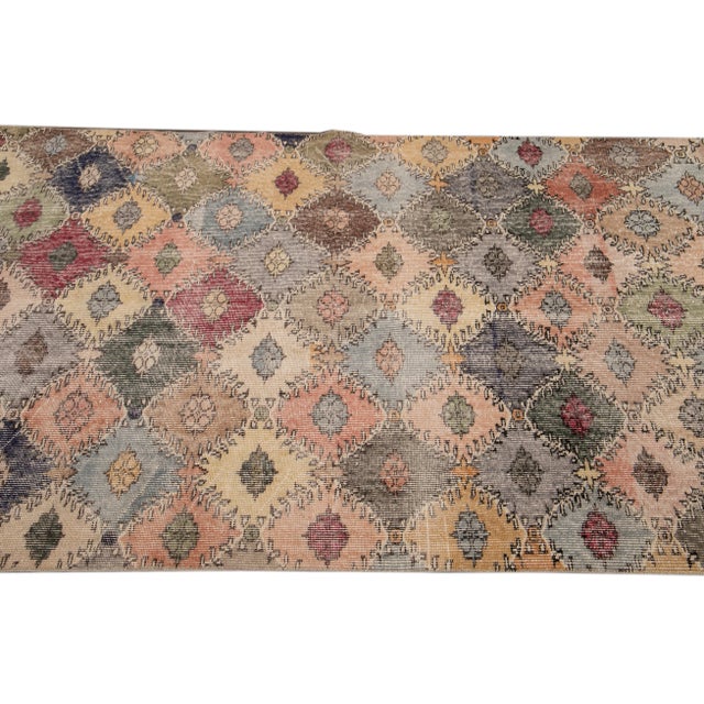 Vintage Turkish Scatter Wool Rug 4 X 7 For Sale - Image 4 of 13