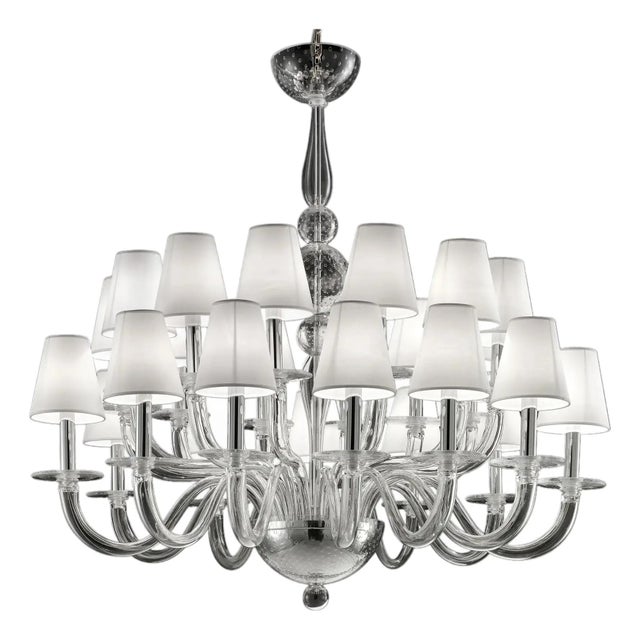 Transparent Murano Glass Chandelier by Simoeng for Simoeng For Sale - Image 9 of 9