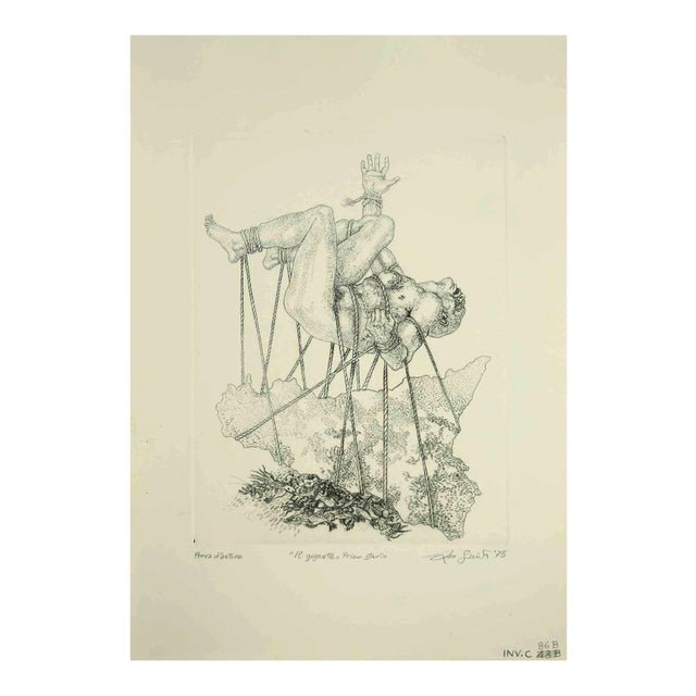 Leo Guida, The Giant, Original Etching, 1975 For Sale