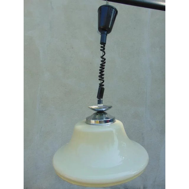 Black Vintage Pendant Lamp from Ack Tea Divaca, 1970s For Sale - Image 8 of 9