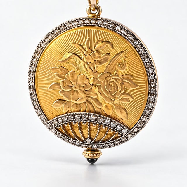 This exquisite vintage Tiffany & Co. pocket watch is crafted in solid 18k yellow gold, showcasing exceptional artistry and...