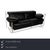 The Arca sofa from B&amp;B Italia is covered in black leather and stands on silver metal legs. The two-seater impresses...