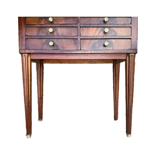 French Directoire Maison Jansen Style Commode With Black Marble Top For Sale - Image 10 of 12