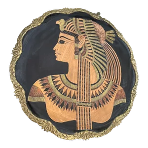 Mid 20th Century Egyptian Brass & Copper Wall Plate Decor