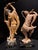 Vintage Italian Fontanini- Asian Warrior and Musician Figurine Set Mid-Century Hand-Painted Sculptures on Marble Bases For Sale In Los Angeles - Image 6 of 12